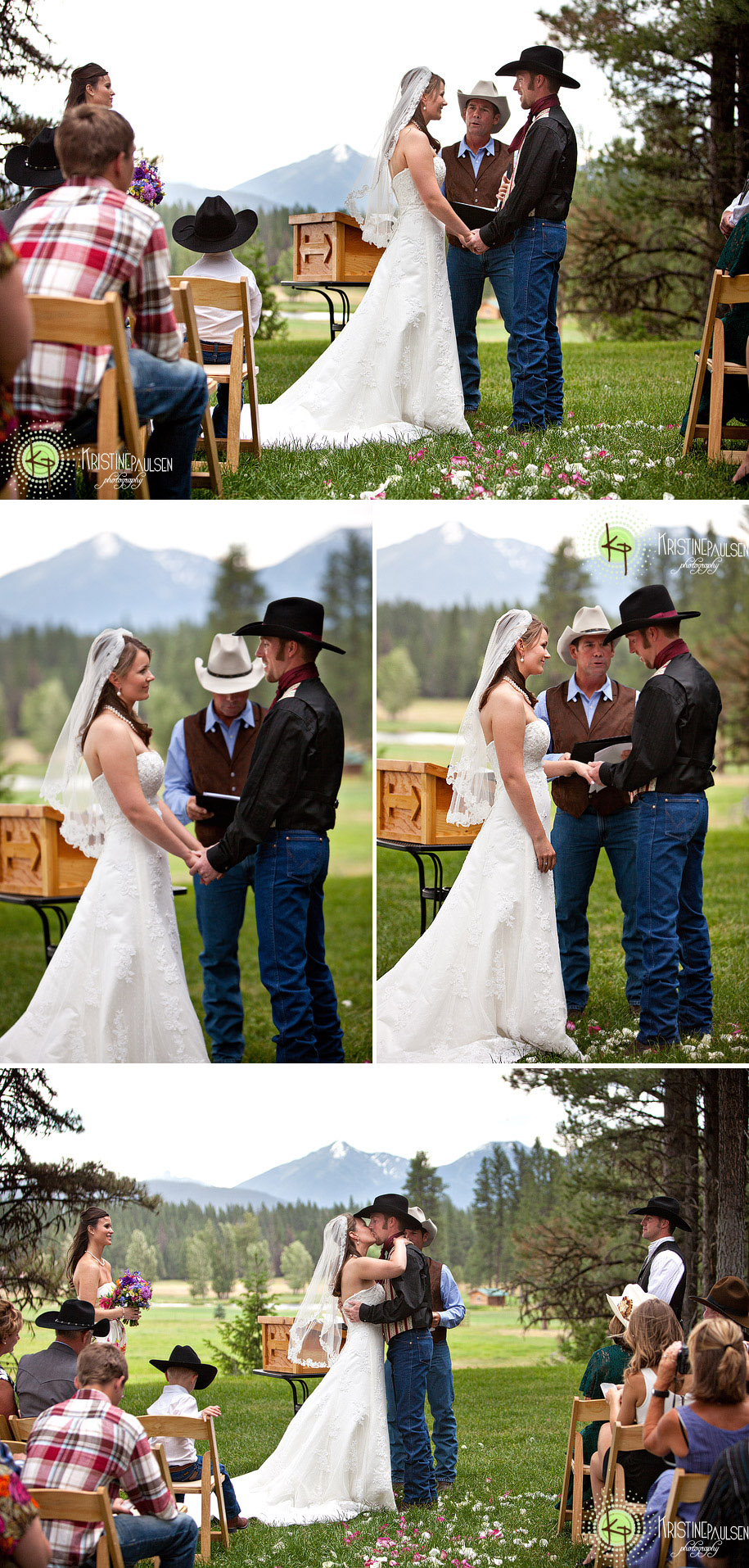 cowboy and cowgirl wedding