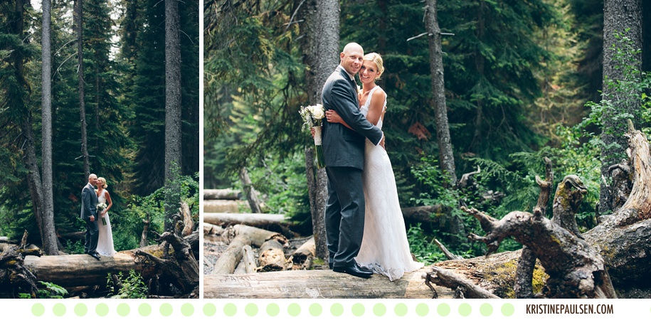 The Mountains are Calling :: Megan and Zach's Montana Waterfall Wedding in Seeley Lake :: Photos by Kristine Paulsen Photography